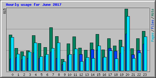 Hourly usage for June 2017