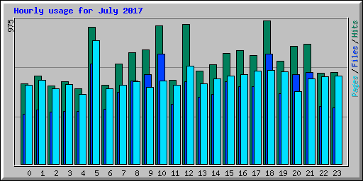 Hourly usage for July 2017