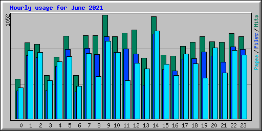 Hourly usage for June 2021
