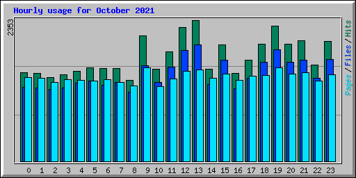 Hourly usage for October 2021