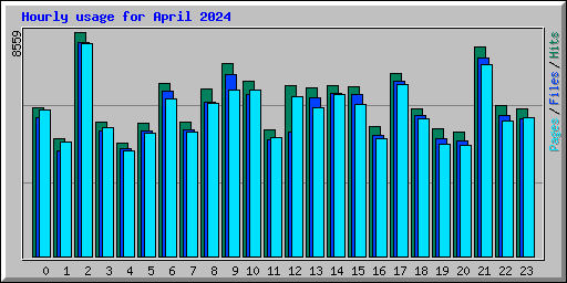 Hourly usage for April 2024
